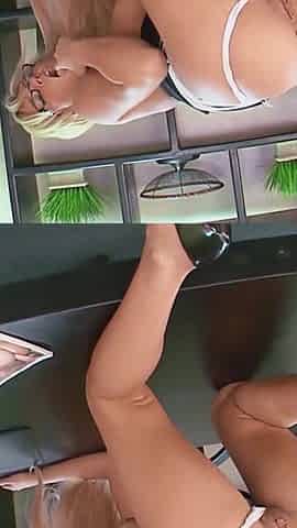 The new secretary with glasses must first show her cunt and let herself be fucked