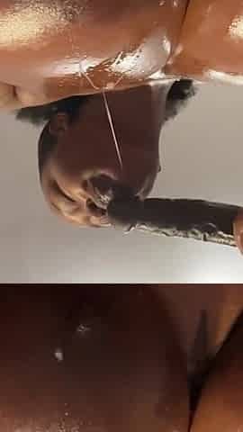Busty Ebony Titsjob Dildo Part 2
