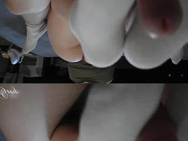 Hawt Footjob in Short Socks ????????- Miley Grey