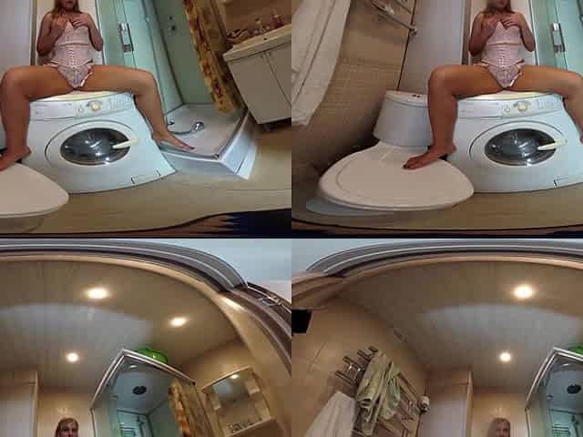 Agneta Masturbates In The Bathroom - Thick Blonde Big Ass Toying