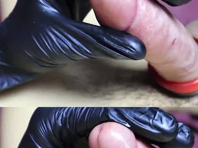 very gentle and hawt massage of the red hard head