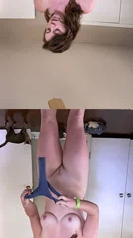Amateur striptease and Solo masturbation
