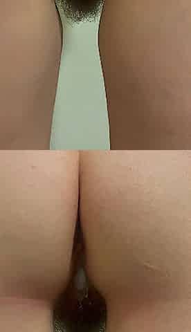 I made a LARGE mess farting the creampie cum without my vagina