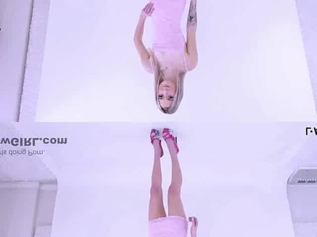 Charming teen model gets drilled at a modeling try-out