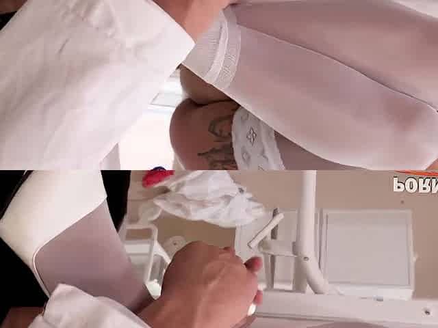 Naughty Nurse Takes Hard Pussy And Ass Fucking