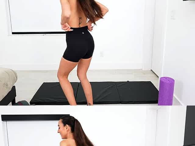 Mixed Asian Russian Teen Sasha Tatcha In Shorts Creampie