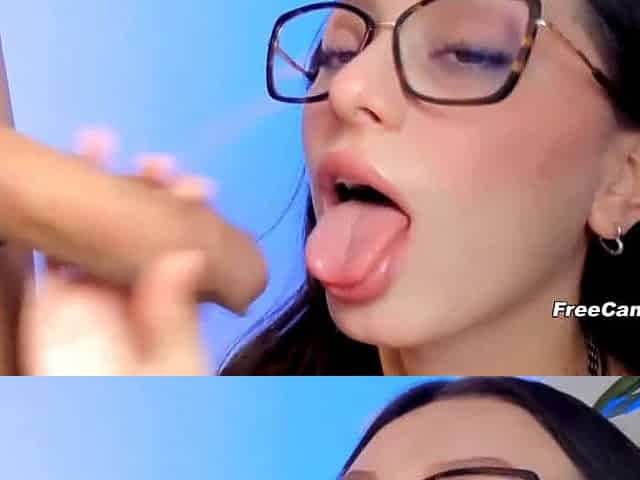 Horny Brunette Worships Thick Cock POV