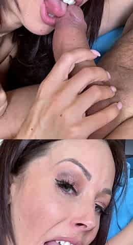 An amateur MILF blowjob followed by hot fucking