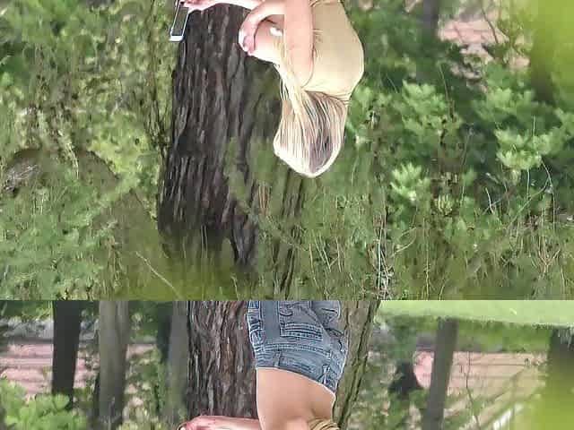 See me from Behind Trees when I make Exposed in Park and Milking My Titties