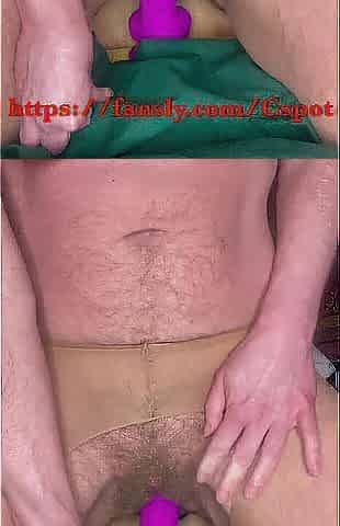 Cspot rides a thick vibrator in reverse cow person view to a loud groaning and shaking climax