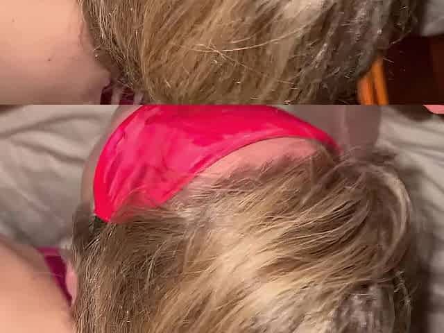 Golden-haired mother I'd like to fuck Gives a Rimjob