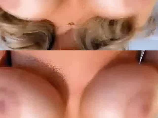 Big boob brunette masturbates on webcam