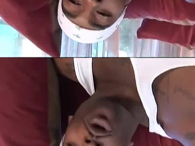 Hawt large booty ebony snatch banging fingering