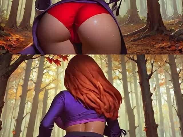 Daphne Blake From Scooby-doo Bouncing Sexy Ass Red Panties
