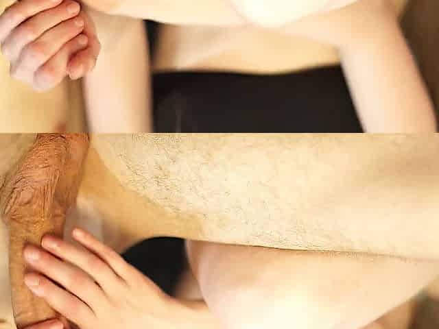I jerked off his penis non-stop very quickly until that guy finished pouring his cum all over