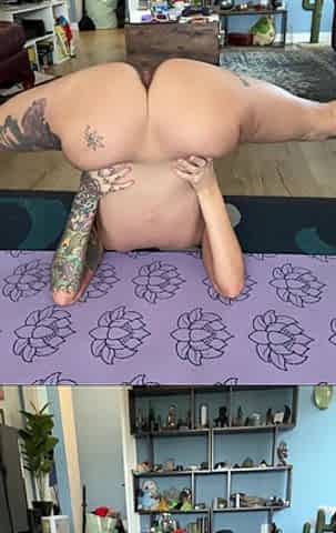 Hairy Nude Yoga Stretch