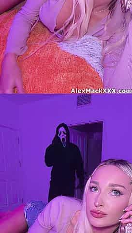 Sexy Golden-haired Meagan Moore drilled by Ghostface