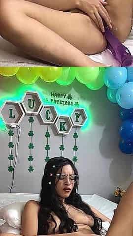 I masturbates with a DP sextoy