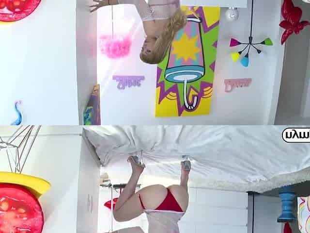 NYMPHO Tiny Ivy Wolfe wrecked by a large knob