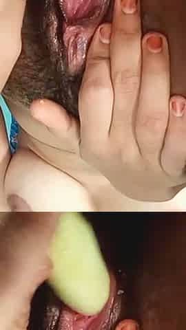Desi College Teen Masturbation Using Finger Banana and Carrot