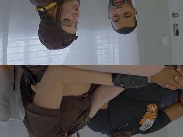 Brunette Blowjob Threesome