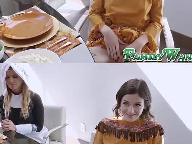 Thanksgiving Cosplay Hardcore Foursome Ends With Cum Facials