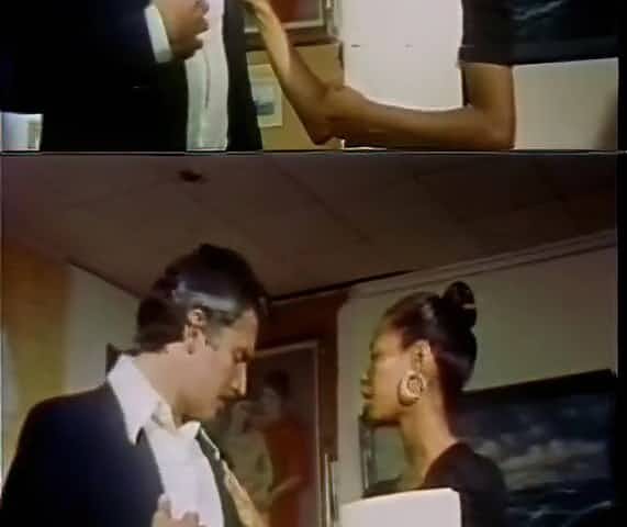 Vintage Ebony Secretary Sucks and Jerks the Boss