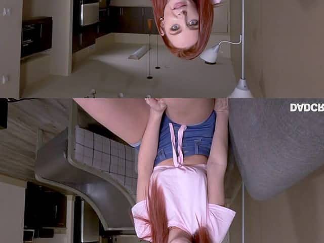 Blue eyed redhead teen Lacy Lennon rides a cock with her round ass