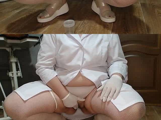 Masturbation and Piss From Sweet Hole of Mature Nurse
