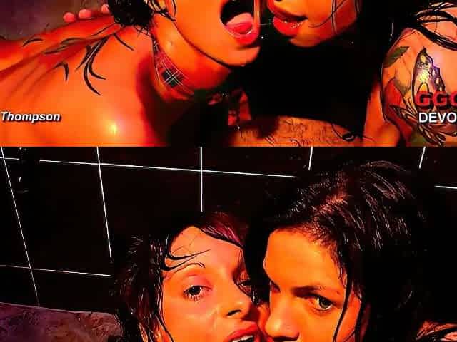 2 Hot Girls Swapping Piss And Cum In Gangbang
