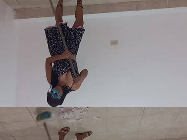 Exclusive Video!! Cleaning Assistant Has Sex at Work with Boss's Stepson