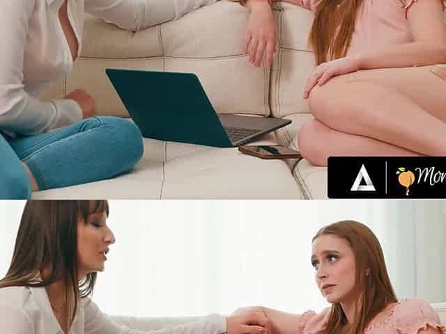 Horny MILF Distracts Teen in Lesbian 69