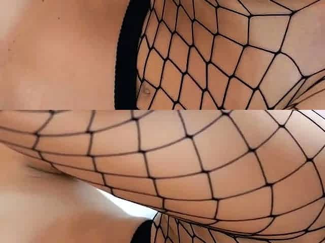 Fishnet-Clad Step-Sis Gets Her Tight Pussy Creampied