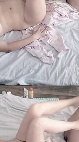 Sensual Massage of a Hot Amateur Couple with Oil on the Body.