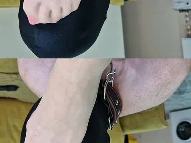 Worthwhile thrall foot fetishist. Tractable takes off nylons from hot legs, kisses feet, sucks toes