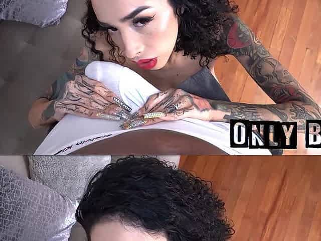 Tattooed Mexican Mami Kitzia Suarez Likes Large Ebony Schlong