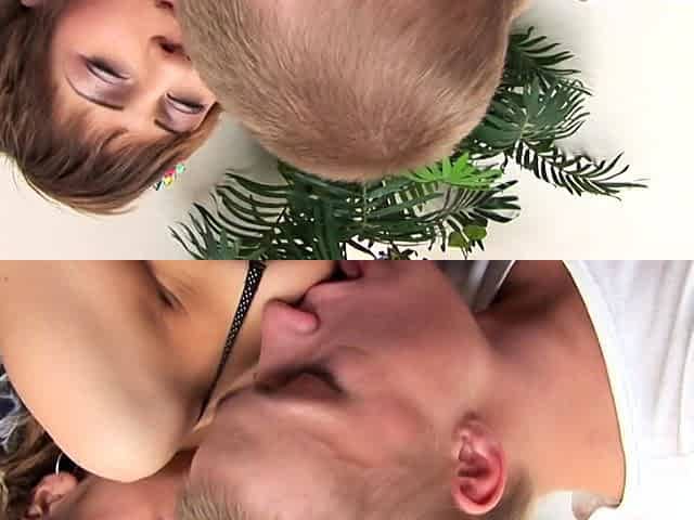 Boy assfucks cutie in doggystyle