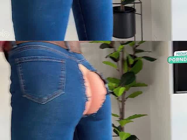 Thicc Stepsis in Torn Jeans Rides Hard to Shred Pounds!