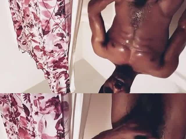Kiing in the shower shower masturbation solo hunk, black