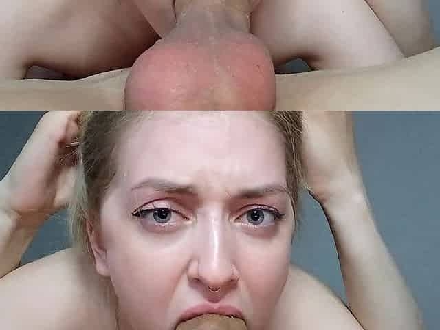 Didn't let me take his Schlong without my Throat until this chab Cum down my Mouth