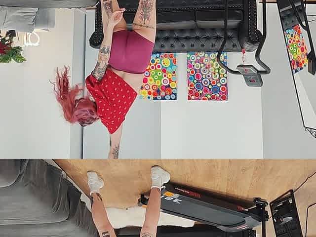 Treadmill Chubby Girl Exersice Short Tights Big Ass Complete
