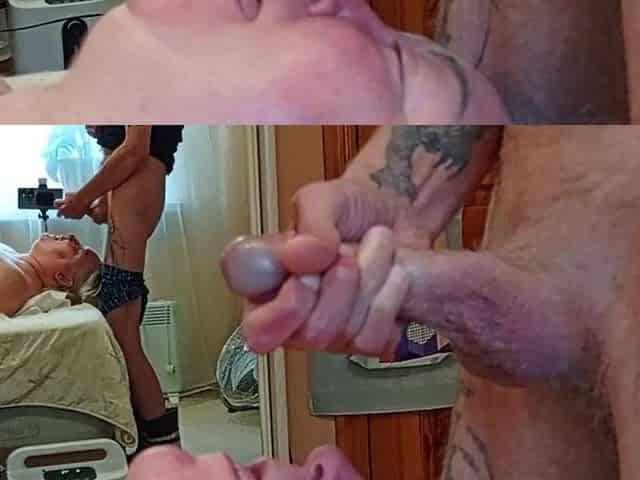 I Jerk off My Dick and Shove It Down My Neighbor's Throat and Then Cum in Her Mouth