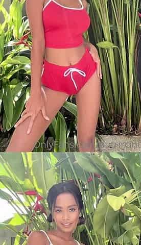 Two lesbians with big boobs having wet and messy outdoor sex