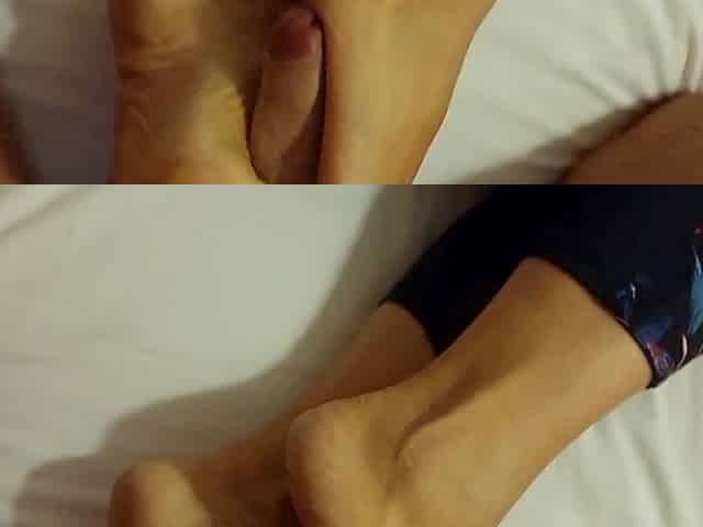 Amateur Blonde Mature Wife Enjoys Footjob and Body Worship
