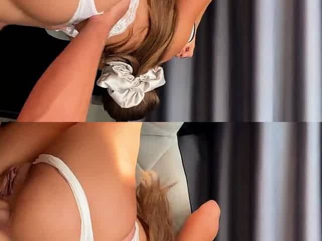 Big Cock Hurts Her Asshole - Amateur Anal Orgasm