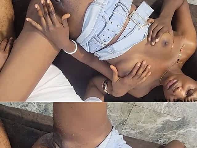 Pretty Face with Jean Mini Skirt Taking Backshot Doggystyle on the Chair