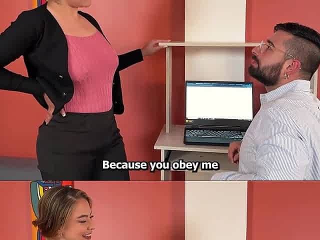 Busty boss loves to boss her handsome employee and they end up fucking hard - Daniela gomez