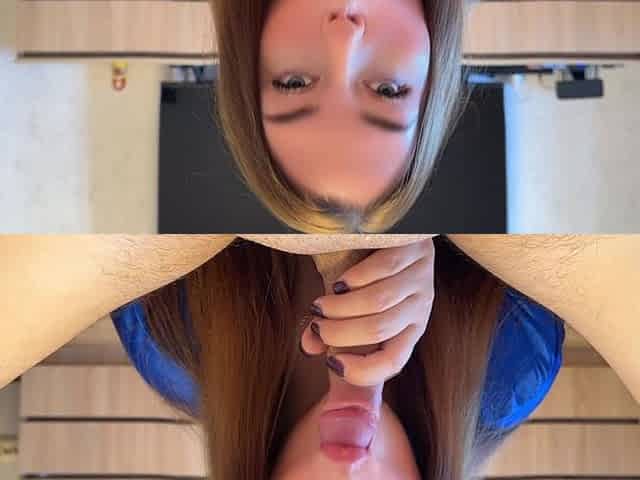 Hot Brunette Perfectly Sucks a Big Cock and Gets Cum in Her Mouth!