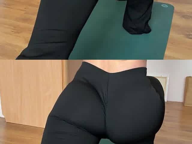 This Wet Booty Yoga beauty solely wishes to stretch her Twat on a Large Rod