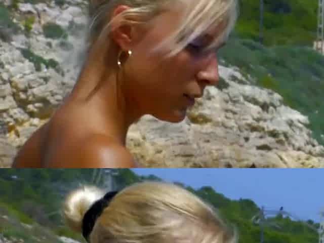 sexy women at the beach have a juicy and unfathomable bang